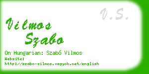 vilmos szabo business card