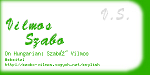 vilmos szabo business card